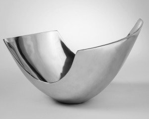 Silver Polished 'C' Shape Aluminium Bowl